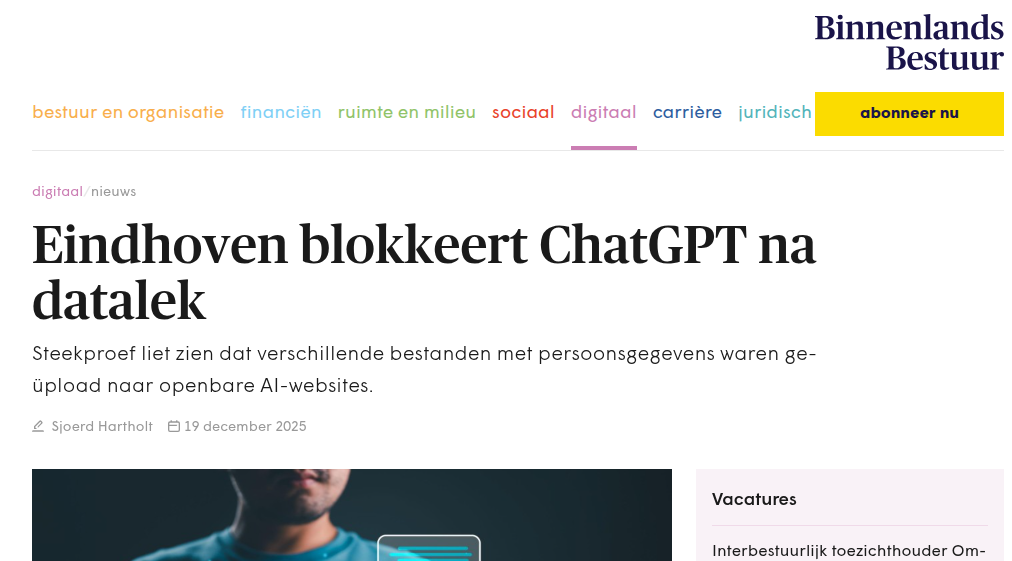 Dashboard dat grip en controle toont